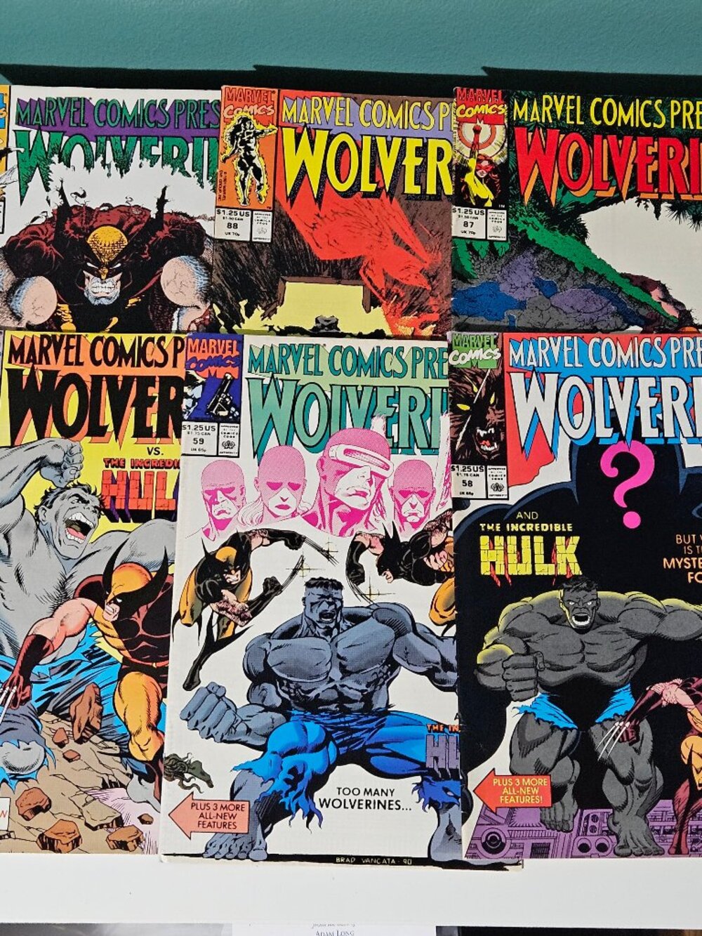 Marvel Comics Presents Wolverine Lot of 6 Marvel Comics 58 59 61 87 88 92
